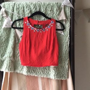 Red Crop Top w/ AMAZING BACK